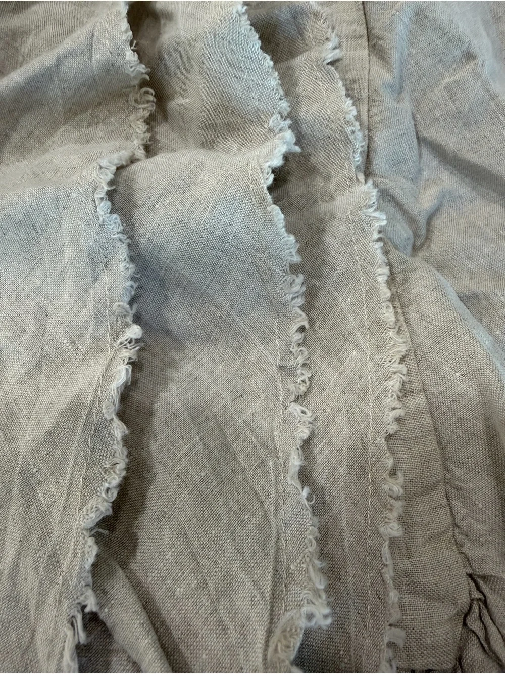 Pottery Barn KING 4-Piece DUVET Bed Set, Linen and Ruffles